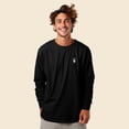 thumbnail image 4 of Dalix Astronaut Embroidered Cotton Classic Fit Long Sleeve Crewneck Tee Shirt Mens in Black 2XL XX-Large, 4 of 5