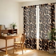 thumbnail image 5 of Cheetah Print Curtains 52WX84H Rod Pocket Leopard Not Blakout Curtains for Bedroom Living Room Wild Animals Print Drapes 2 Panels, 5 of 8