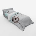 thumbnail image 2 of Ambesonne Art Bedding Set 3 Pcs, Dandelion Doves Bloom, Twin XL, Turquoise Brown, 2 of 2