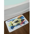 thumbnail image 2 of Soccer Bath Mat, Spherical Soccer Ball Illustration with Colorful Distressed Details in Motion Art, Non-Slip Plush Mat Bathroom Kitchen Laundry Room Decor, 29.5 X 17.5 Inches, Multicolor, Ambesonne, 2 of 2
