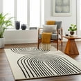 thumbnail image 5 of Hauteloom Fuat Wool Living Room, Bedroom Area Rug - Contemporary - Bone, Onyx Black, Gray - 2' x 3', 5 of 6