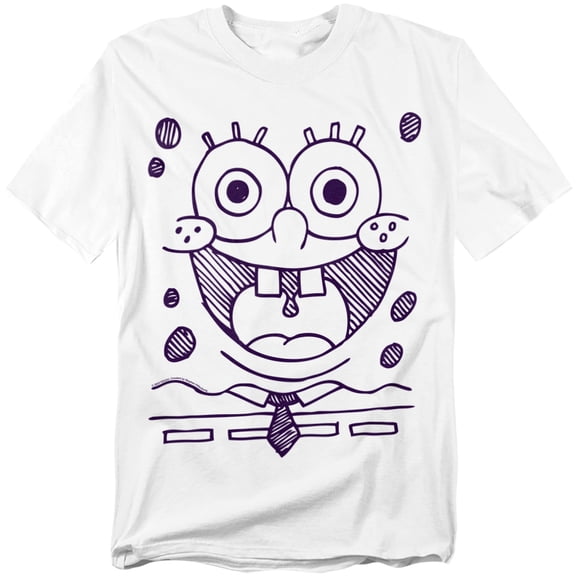 Spongebob T-Shirt Spongebob Felt Pen Grin Unisex Graphic Tee for Men & Women