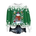 thumbnail image 5 of Gibobby Merry Christmas Sweatshirt Women Merry Graphic Letter Printed Crewneck Pullover Xmas Tops(L,Green), 5 of 6