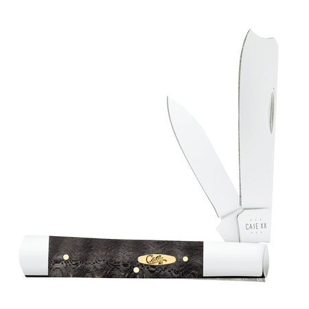 Case Razor Pocket Knife 3 Razor/Pen Tru-Sharp Stainless Blade Oak Handle Black