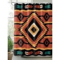 thumbnail image 2 of Fsddascl Aztec Southwest Shower Curtain Set - 72" x 78" Washable Bathtub Curtain with 12 Hooks, Orange Black Boho Tribes Abstract Waterproof Fabric Stall Shower Curtains for Bathroom/Bathtub Décor, 2 of 6