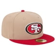 thumbnail image 3 of Men's New Era Tan San Francisco 49ers   Logo Main 59FIFTY Fitted Hat, 3 of 6
