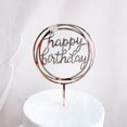 thumbnail image 3 of Decoración para tarta YONGSHENG 6 uds Feliz Cumpleaños Acrílico Oro rosa 16.00X9.80X0.20cm, 3 of 4