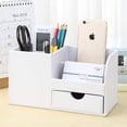 thumbnail image 3 of Organisateur de Bureau à 4 Compartiments Multifonctions (Blanc), 3 of 5