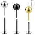 thumbnail image 2 of QQTDFG 16G Push in Lip Rings Surgical Steel Tragus Helix Earring Medusa Labret Piercing-2mm-8mm, 2 of 9