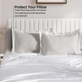 thumbnail image 2 of 800 Thread Count Egyptian Cotton 2-Piece Pillow Sham Set with Flanged Border, Standard Size (20" x 26") Silver Grey Solid, 2 of 4