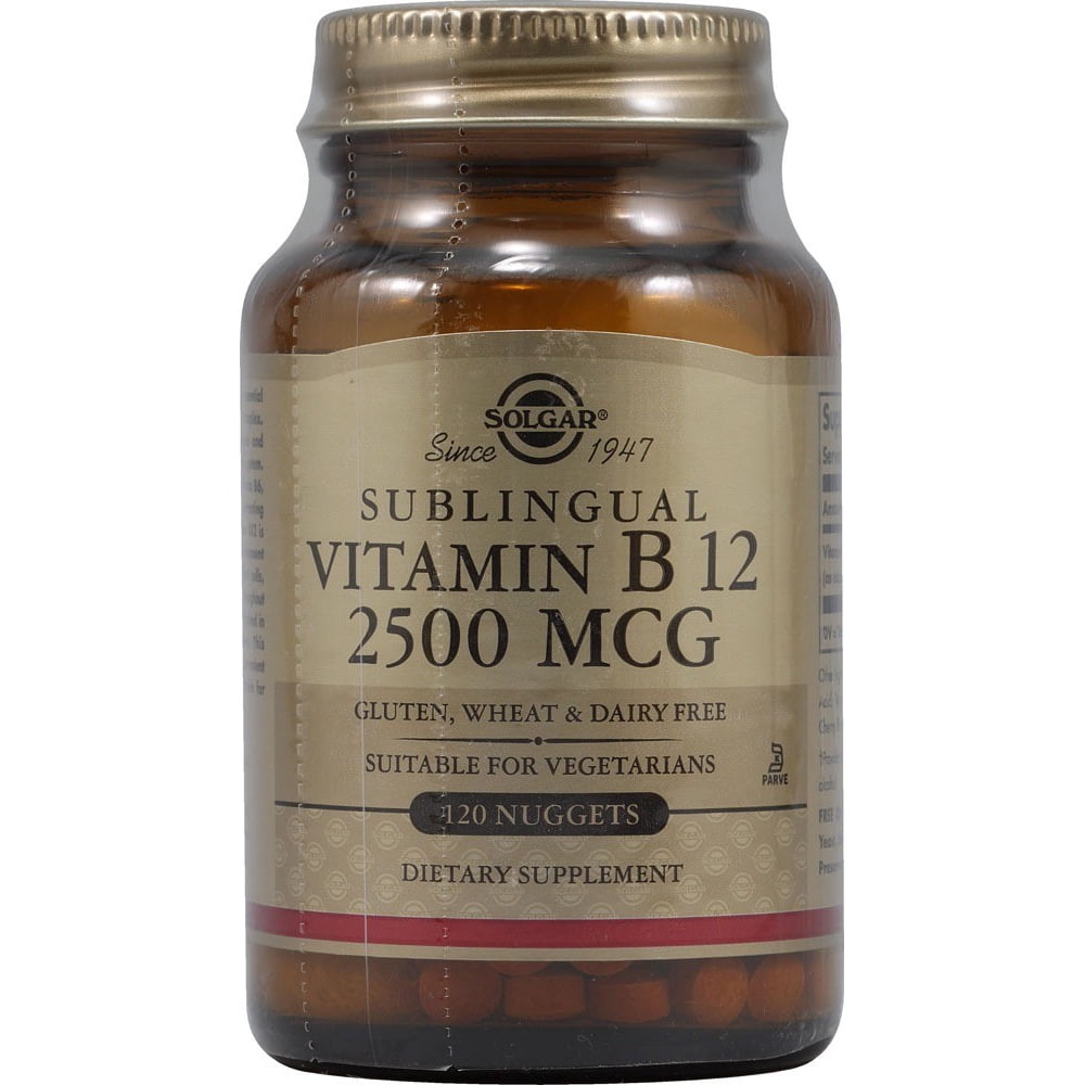 Solgar vitamin b12 2500 mcg nuggets, 120 ct