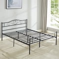 thumbnail image 3 of VECELO Queen Size Platform Bed Frame, Metal Bed Frame with Headboard and Footboard, No Box Spring Needed, Black, 3 of 7