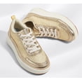 thumbnail image 5 of Women's Platform Sneakers Rhinestone Fashion Chunky Casual Sparkly Retro Braided Walking Shoes, 5 of 18