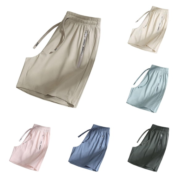 Gunia Plus Size Womens Summer Shorts Sports Loose Casual Quick Drying Thin Shorts With Pockets And Drawstring Gym Shorts Women Khaki L