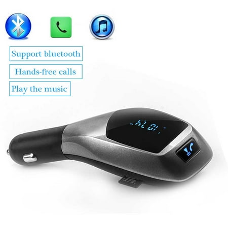 EinCar Car MP3 Audio Player Bluetooth FM Transmitter Wireless FM Modulator Radio Adapter Car Kit Hands-free LCD Display USB Charger for iPod/iPhone (Best Bluetooth Handsfree Car Kit For Iphone 5)