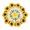 Yellow, variant on Hand‑Crocheted Floral Coaster 5.91 Inch Wool Flower Drink Mat Decorative Tabletop Pad for Home Living Room Kitchen