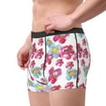 thumbnail image 2 of Sikiie Watercolor Flowers Print Men's Boxer Briefs, Elastic Waistband Boxer Briefs Leggings-X-Large, 2 of 5