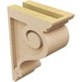 thumbnail image 5 of 3"W x 6"D x 9"H Classic Scroll Rough Cedar Woodgrain TimberThane Corbel, Primed Tan, 5 of 6