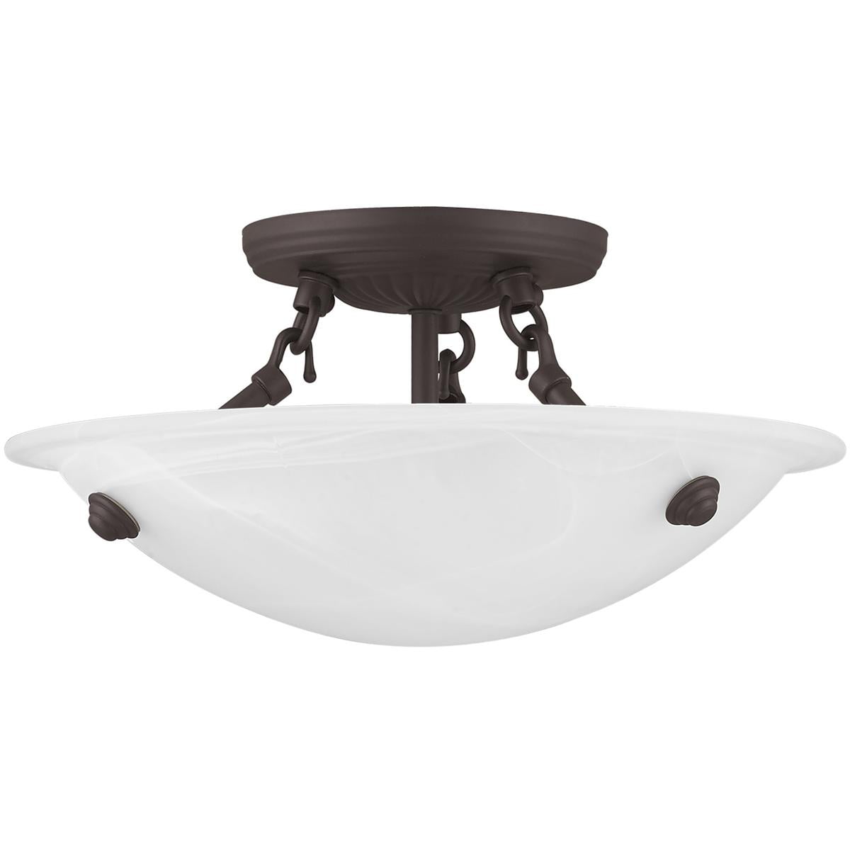 3 Light Bronze Ceiling Light fixture with Steel base material