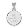 Kentucky Derby Sterling Silver Medium Icon Disc Pendant