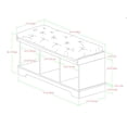 thumbnail image 3 of Banc de Rangement Moderne pour Entrée de Ferme 42 Po en Noyer Foncé, 3 of 4