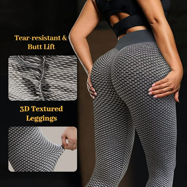Women High Waist Yoga Pants Tik Tok Leggings Push Up Ruched Sports Gym Butt  Lift