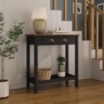 thumbnail image 7 of Wood Hall Table Console 1 Drawer Harvest Black | Furniture Dash, 7 of 7