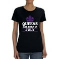 thumbnail image 2 of Queens Only Are Born In July Women T-Shirt, Female Medium, 2 of 4