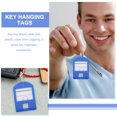 thumbnail image 2 of Miangastore Ink Protection Numbered Key Tags Blue ABS Plastic Cover 35Pcs 1.6x1.1x0.2in, 2 of 9