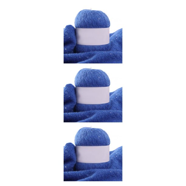 sweethay Hilo de tejer de 50g con purpurina, bufanda tejida a mano, gorro, hilo de ganchillo, accesorio para tejer respetuoso con la piel, Type1 NO1