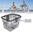 thumbnail image 4 of Bike Rack Basket, 44lb Load Bearing Large Capacity Waterproof Coating Durable Metal High Strength Metal Bike Basket Rear  For Outing, 4 of 8