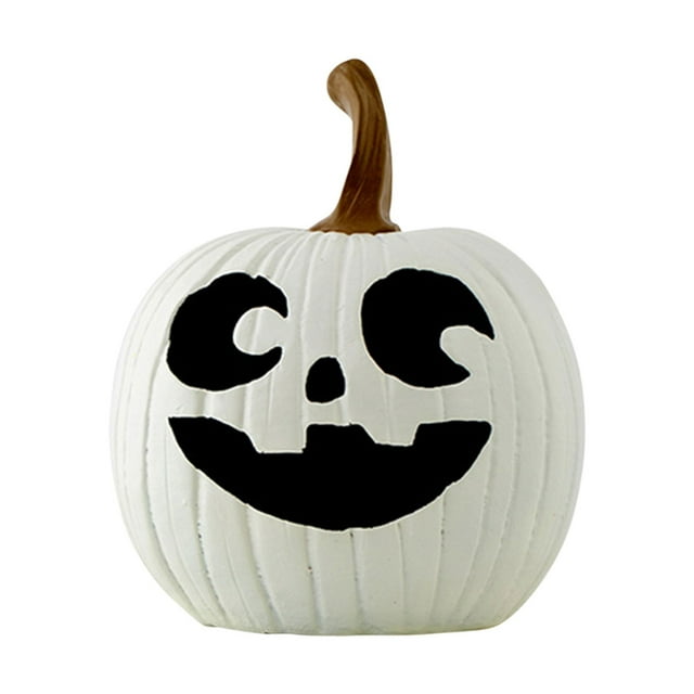AKEGAMN "Halloween Resin Pumpkin Decor Cute Fall Tabletop Decorations Thanksgiving & Halloween Centerpiece Handmade Pumpkin Figurine For Home Decor" Handmade Design - Each pumpkin features intricate