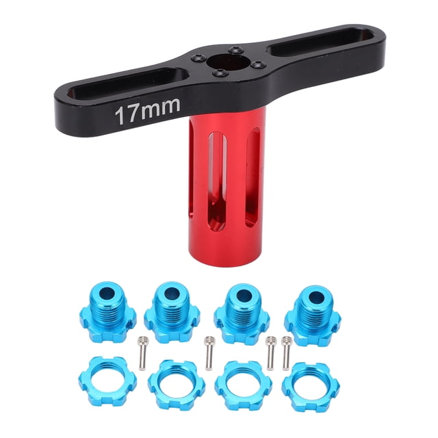Bujes de rueda estriados con tuercas hexagonales exquisitos cubos de rueda estriados con tuercas hexagonales 1/10 4 juegos de aleación de aluminio resistente para coche E-REVO ANGGREK Otros