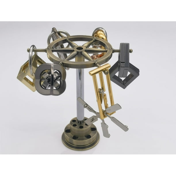 Set de rompecabezas Nordistrict Fun Metal Brain Teaser con estante