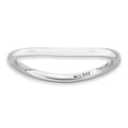 thumbnail image 1 of Bague Ondulée en Argent Sterling Stackable Expressions Plaque Rhodié Polie Taille 8, 1 of 3