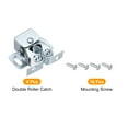thumbnail image 3 of Uxcell 4 Set Double Roller Catch Cabinet Latch for Cupboard Closet Door, Silver Blue, 3 of 6