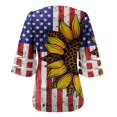 thumbnail image 5 of Camiseta de mujer Camisetas con cuello en V Manga tres cuartos Camiseta estampada Tops Blusa Regalo para mujer Fridja czfsfas1439, 5 of 5