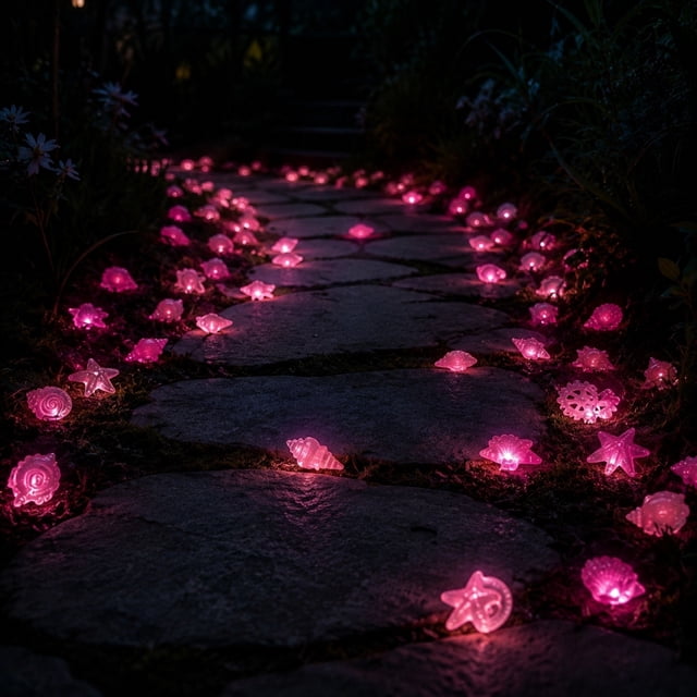 Coloridas conchas marinas y piedras decorativas luminosas con forma de estrella para acuarios, jardines, rellenos de jarrones y decoración temática de playa, 300 piezas.