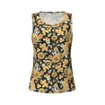 thumbnail image 4 of Xecao Mushrooms Honeycomb print women's scoop neck, loose-fit workout tank tops for the gym., 4 of 9