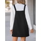 thumbnail image 3 of Falda de mujer con peto, escote cuadrado, tirantes, bolsillos, vestido de peto, 3 of 4