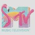thumbnail image 2 of Women's MTV Retro Flamingo Logo  Racerback Tank Top White Heather Large, 2 of 4