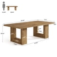 thumbnail image 2 of Tribesigns 63-inch Conference Table for 4-6, Large Rectangular Meeting Table Business Workstation for Office Conference Room, Brown, 2 of 8