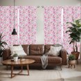 thumbnail image 2 of Ambesonne Watercolor Window Curtains, Fresh Spring Flora, Each 28" W x 84" L, Lavender Pink Green, 2 of 5