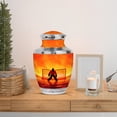thumbnail image 6 of MUKTIVE Ice Hockey Burial Urn for Human Ashes Men & Women, Orange Urns for Cremation, Large Decorative Urns for Female, Burial Cremains Ash Holder, 10 Inch, 6 of 7