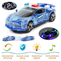 TRARIND Electric Police Car Toys for 2 3 4 5 6 Year Old Boys Real Siren Sounds Car Toy Police Vehicle Model with LED Light and Music Best Birthdays/Christmas Gift for Boys Girls Kids