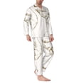 thumbnail image 2 of Fotbe Hand Drawn Goose Pattern Long Sleeve Pajama Set for Men,Sleepwear Set,2-piece Loungewear Set,Soft PJs Comfy Nightwear with Pockets-Medium, 2 of 7