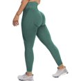 thumbnail image 2 of Leggings sin costuras para mujer Cintura alta Contorno de sonrisa Entrenamiento Pantalones de yoga Levantamiento de glúteos Medias de control de barriga Adepaton LRWJ019-20, 2 of 4