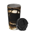 thumbnail image 2 of Fotbe Golden Lips Modern Sculpture Printed Insulated Travel Coffee Mug Spill Proof Leak Proof Stainless Steel Coffee Tumbler Reusable Coffee Cups with Lids Thermos, 2 of 8