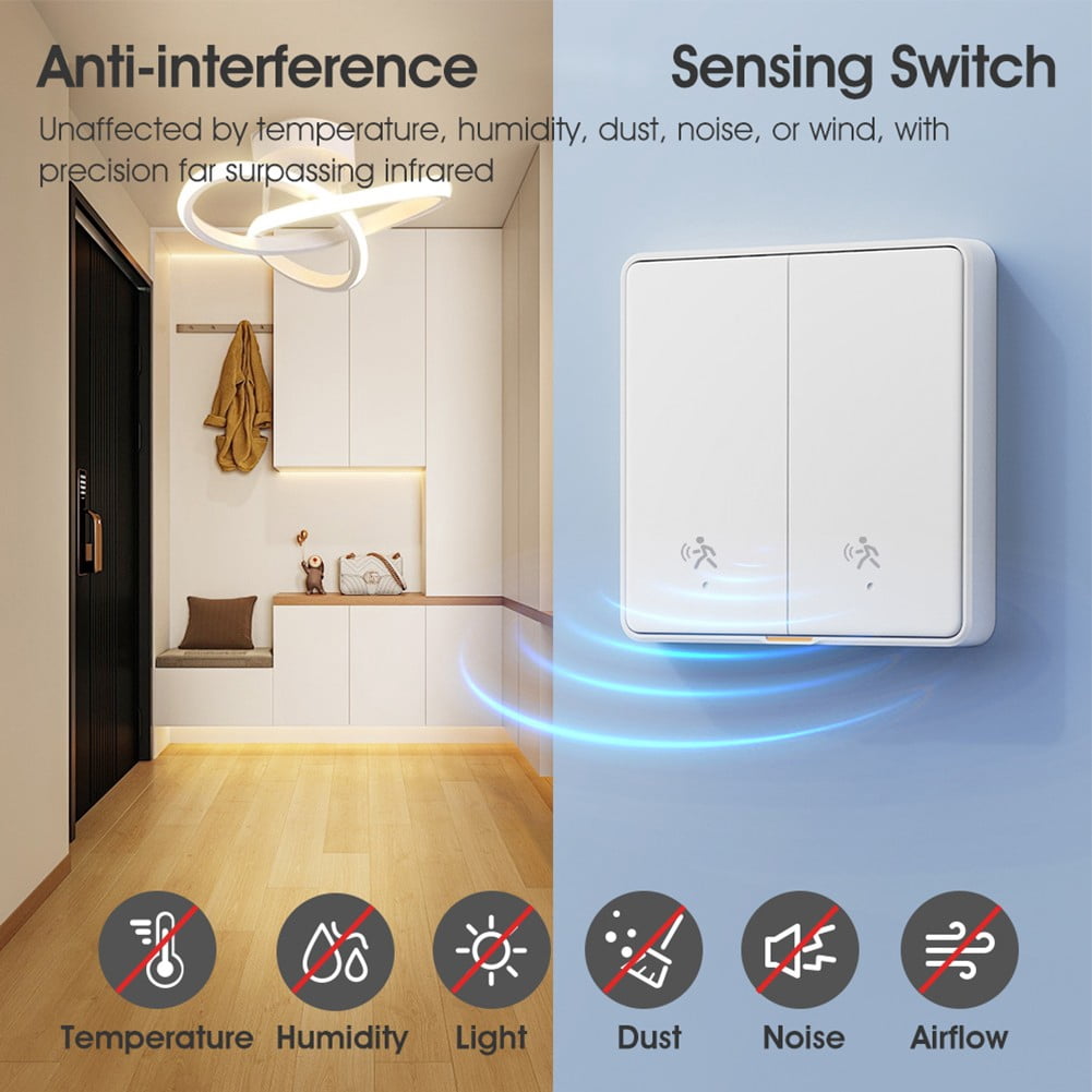 For Tuya For Zigbee 1/2/3 Gang Human Motion-Sensing Smart Wall Secure Switch