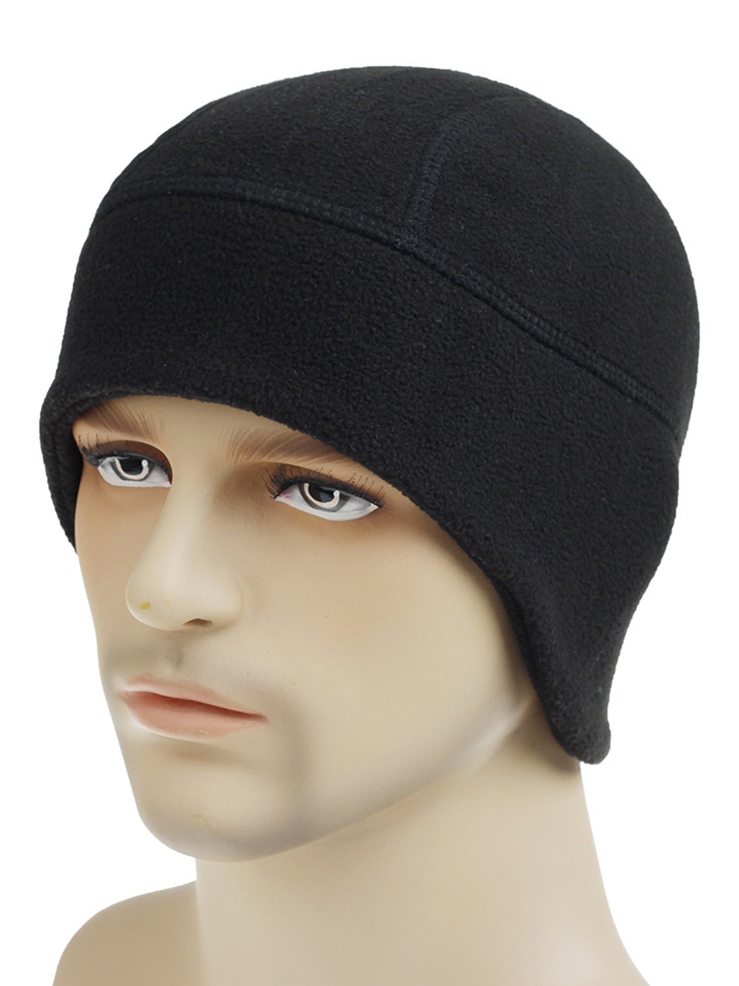 Mens Boys Knitted Ribbed Skull Ski Beanie Hat Adults Winter Warm Stretch Cap 